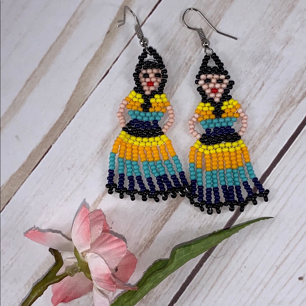 Frida Kahlo Earrings Huichol 16$